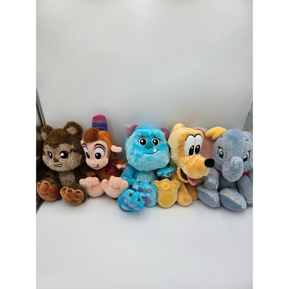 Disney Other - Disney Big Feet Plush Lot of 5 Sulley Abu Pluto Dumbo Bear Stuffed Animals‎